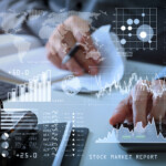 Investor analyzing stock market report and financial dashboard with business intelligence (BI), with key performance indicators (KPI).businessman hand working with finances about cost and calculator.