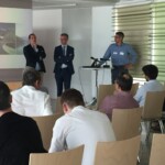 Frage- und Diskussionsrunde (v.l.n.r.): Stefan Lenzhofer, MA BSc, Head of Austrian Energy CERT; DI Dr. Walter Fraißler, Leiter der Abteilung für Informationssicherheit bei VERBUND & Mag. Gernot Goluch, BM.I